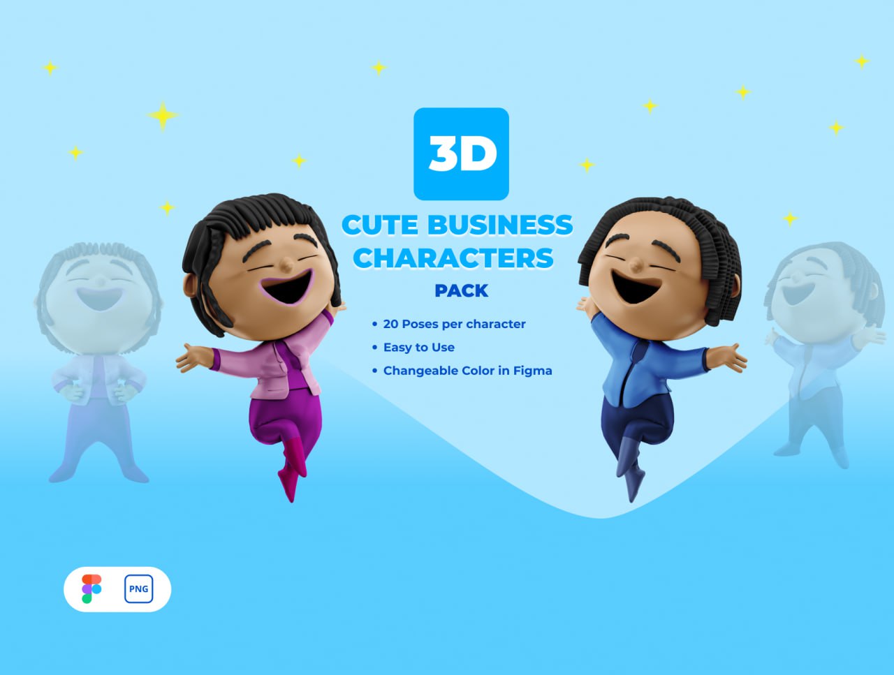 پک کاراکترهای سه بعدی تجا