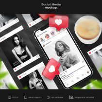 inestagram post story mockap